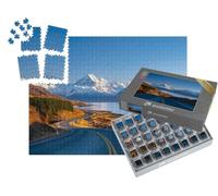 puzzleYOU : Smart Sorted® | Puzzle Photo 1000 pièces « Route Le Long du lac Pukaki vers Le Parc National du Mont Cook, Nouvelle-Zélande »