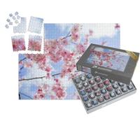 puzzleYOU : Smart Sorted® | Puzzle Photo 1000 pièces « Sakura : des cerisiers en Fleurs Roses au Printemps Japonais »
