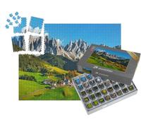 puzzleYOU : Smart Sorted® | Puzzle Photo 1000 pièces « Santa Maddalena avec Les Dolomites dans Le Tyrol du Sud, Italie »