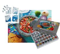 puzzleYOU : Smart Sorted® | Puzzle Photo 1000 pièces « Sauce pico de gallo du Mexique à la Tomate, à la coriandre et à l'oignon »