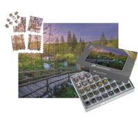 puzzleYOU : Smart Sorted® | Puzzle Photo 1000 pièces « Sentier en Bois dans la forêt Verte près des Lacs de Plitvice, Croatie »