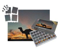 puzzleYOU : Smart Sorted® | Puzzle Photo 1000 pièces « Silhouette de dromadaire par Une Belle soirée dans Le désert »