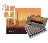 puzzleYOU : Smart Sorted® | Puzzle Photo 1000 pièces « Skyline Abstraite de Dubaï au crépuscule »