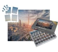 puzzleYOU : Smart Sorted® | Puzzle Photo 1000 pièces « Skyline de Dubaï avec la Belle Ville et la Voie Rapide »