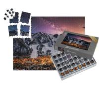 puzzleYOU : Smart Sorted® | Puzzle Photo 1000 pièces « Skyline de la Ville d'Aspen avec la Voie lactée »