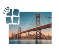 puzzleYOU : Smart Sorted® | Puzzle Photo 1000 pièces « Skyline de San Francisco avec Le célèbre Oakland Bay Bridge, Californie, USA »
