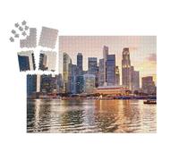 puzzleYOU : Smart Sorted® | Puzzle Photo 1000 pièces « Skyline de Singapour au Coucher du Soleil »