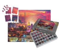 puzzleYOU : Smart Sorted® | Puzzle Photo 1000 pièces « Skyline d'Istanbul Magnifiquement illuminé, Turquie »