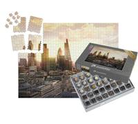 puzzleYOU : Smart Sorted® | Puzzle Photo 1000 pièces « Skyline du Soir du Quartier des banques, Londres, UK »