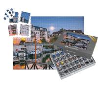 puzzleYOU : Smart Sorted® | Puzzle Photo 1000 pièces « Soirée d'automne Calme dans Le Port de Cergy, France »