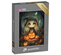 puzzleYOU : Smart Sorted® | Puzzle Photo 1000 pièces « Sorcière dans la Nuit d'halloween »