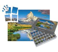 puzzleYOU : Smart Sorted® | Puzzle Photo 1000 pièces « Spectaculaire Cervin et Magnifique lac de Stelli, Zermatt, Suisse »