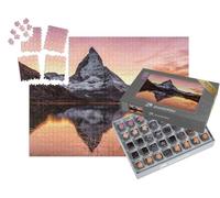puzzleYOU : Smart Sorted® | Puzzle Photo 1000 pièces « Splendide Coucher de Soleil sur Le Cervin et Le Riffelsee, Suisse »