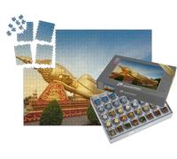 puzzleYOU : Smart Sorted® | Puzzle Photo 1000 pièces « Statue de Bouddha couché doré à Vientiane, Laos »