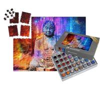 puzzleYOU : Smart Sorted® | Puzzle Photo 1000 pièces « Statue de Bouddha et Galaxie, Illustration »