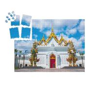 puzzleYOU : Smart Sorted® | Puzzle Photo 1000 pièces « Statues géantes Devant la Porte à Legend Siam Pattaya, Thaïlande »