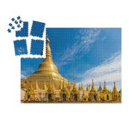puzzleYOU : Smart Sorted® | Puzzle Photo 1000 pièces « Stupa doré de la pagode Shwedagon à Yangon, Rangoon, Myanmar »