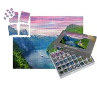 puzzleYOU : Smart Sorted® | Puzzle Photo 1000 pièces « Sunnylvsfjord et Chutes des Sept Sœurs, Norvège »