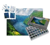 puzzleYOU : Smart Sorted® | Puzzle Photo 1000 pièces « Sunnylvsfjord et Les célèbres Chutes des Sept Sœurs, Norvège »