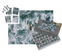 puzzleYOU : Smart Sorted® | Puzzle Photo 1000 pièces « Surfeur dans la mer agitée de Saunton Sands, Devon »
