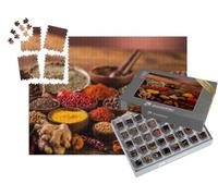 puzzleYOU : Smart Sorted® | Puzzle Photo 1000 pièces « Table en Bois avec des épices colorées »
