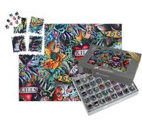 puzzleYOU : Smart Sorted® | Puzzle Photo 1000 pièces « Tatouage Mural coloré dans Le Style Grunge »