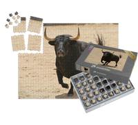 puzzleYOU : Smart Sorted® | Puzzle Photo 1000 pièces « Taureau Noir Espagnol dans Les arènes »