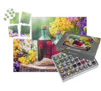 puzzleYOU : Smart Sorted® | Puzzle Photo 1000 pièces « Teintures d'herbes médicinales et de Fleurs Sauvages »