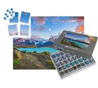 puzzleYOU : Smart Sorted® | Puzzle Photo 1000 pièces « Torres Del Paine au-Dessus du lac Pehoe, Patagonie, Chili »