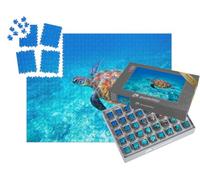 puzzleYOU : Smart Sorted® | Puzzle Photo 1000 pièces « Tortue de mer Verte dans l'eau de mer Peu Profonde »