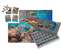 puzzleYOU : Smart Sorted® | Puzzle Photo 1000 pièces « Tortue imbriquée dans Le récif corallien »