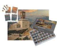 puzzleYOU : Smart Sorted® | Puzzle Photo 1000 pièces « Tour de l'horloge et forteresse à Gjirokaster, Albanie »