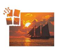 puzzleYOU : Smart Sorted® | Puzzle Photo 1000 pièces « Tour en voilier au Coucher du Soleil, Key West »