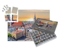 puzzleYOU : Smart Sorted® | Puzzle Photo 1000 pièces « Tout Simplement Magnifique : Munich au Coucher du Soleil, Bavière, Allemagne »