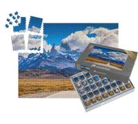 puzzleYOU : Smart Sorted® | Puzzle Photo 1000 pièces « Troupe de Condors des Andes au-Dessus d'une autoroute en Patagonie »