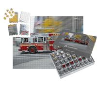 puzzleYOU : Smart Sorted® | Puzzle Photo 1000 pièces « Un Camion de Pompiers sur Le Chemin Le Plus Rapide vers Le Lieu d'intervention »