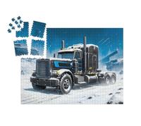 puzzleYOU : Smart Sorted® | Puzzle Photo 1000 pièces « Un Camion Noir en Mission Polaire »