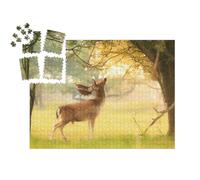 puzzleYOU : Smart Sorted® | Puzzle Photo 1000 pièces « Un Fier Daim à la Recherche de Feuilles mortes »