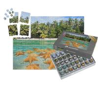 puzzleYOU : Smart Sorted® | Puzzle Photo 1000 pièces « Un Groupe d'étoiles de mer sur Une Plage des Caraïbes »