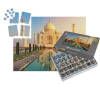 puzzleYOU : Smart Sorted® | Puzzle Photo 1000 pièces « Un Monument de renommée Mondiale : Le Taj Mahal sur la Yamuna, Agra, Inde »