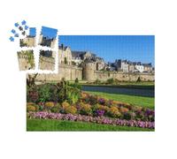 puzzleYOU : Smart Sorted® | Puzzle Photo 1000 pièces « Un Parc sur Les remparts de la Vieille Ville Historique de Vannes, Bretagne, France »