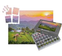 puzzleYOU : Smart Sorted® | Puzzle Photo 1000 pièces « Un Paysage et des Couleurs Incroyables : Coucher de Soleil à Kisoro, Ouganda »