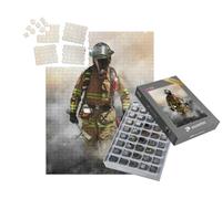 puzzleYOU : Smart Sorted® | Puzzle Photo 1000 pièces « Un Pompier Traverse Un Mur de fumée »