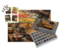 puzzleYOU : Smart Sorted® | Puzzle Photo 1000 pièces « Un Snack Indien sur Un marché londonien »