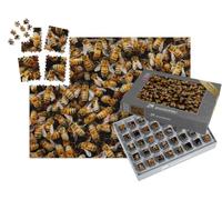 puzzleYOU : Smart Sorted® | Puzzle Photo 1000 pièces « Une colonie d'abeilles se rassemble Autour de sa Reine »