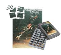 puzzleYOU : Smart Sorted® | Puzzle Photo 1000 pièces « Une Gracieuse sirène nage avec des Poissons et Un Phoque »