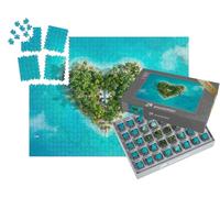 puzzleYOU : Smart Sorted® | Puzzle Photo 1000 pièces « Une île Tropicale paradisiaque en Forme de cœur »