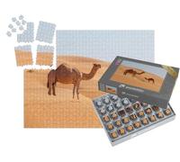 puzzleYOU : Smart Sorted® | Puzzle Photo 1000 pièces « Une Maman Chameau et Son Petit dans Un désert du Proche-Orient »