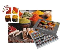 puzzleYOU : Smart Sorted® | Puzzle Photo 1000 pièces « Une Multitude d'épices et d'herbes aromatiques sur la Table de la Cuisine »
