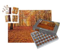 puzzleYOU : Smart Sorted® | Puzzle Photo 1000 pièces « Une Route de Feuilles d'automne dans la forêt »